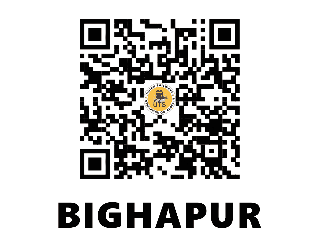 UTS QR Code for BIGHAPUR - BQP - NR (UTTAR PRADESH)